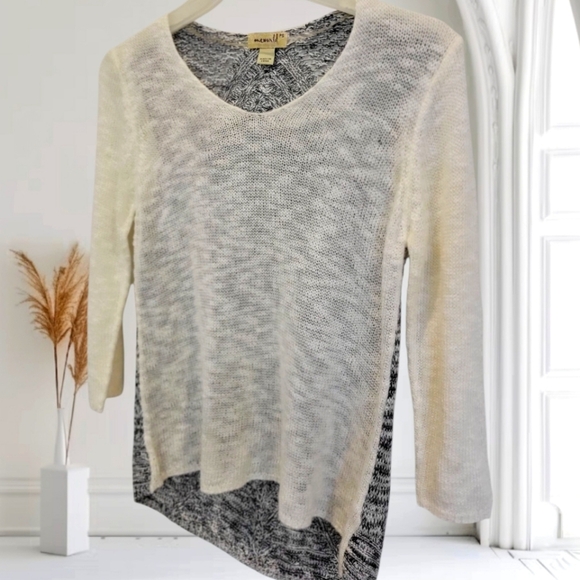 Live & Let Live One World 2 Tone Loose Knit Pullover Top Light Weight Top PS - Picture 1 of 7